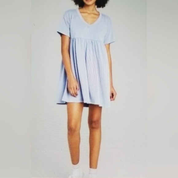 Wild fable baby blue babydoll swing Terry cloth knit dress Small - Picture 2 of 7